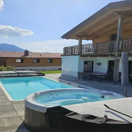 Gamsknogel Mit Privatem Pool Und Whirlpool, Cleaning Included Chalet Inzell